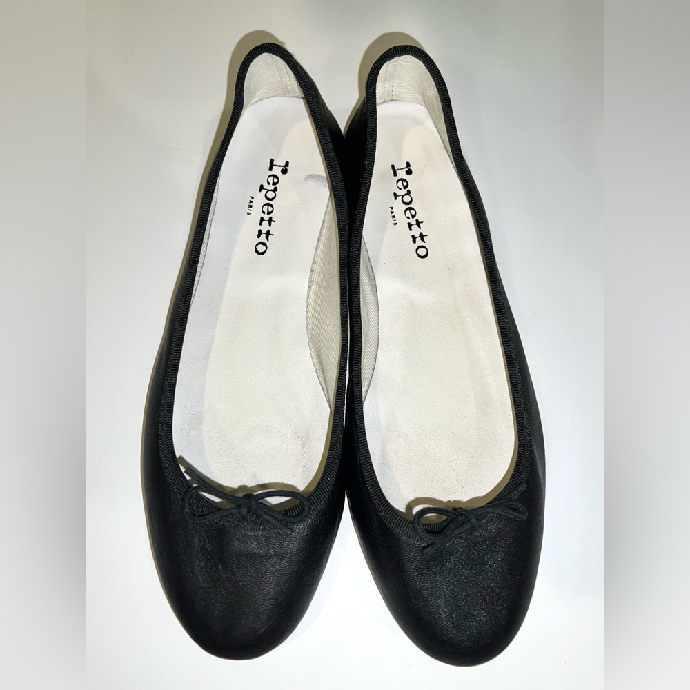 RESERVED LISTING Repetto Ballet Flats Cendrillon Black Leather 41 9.5